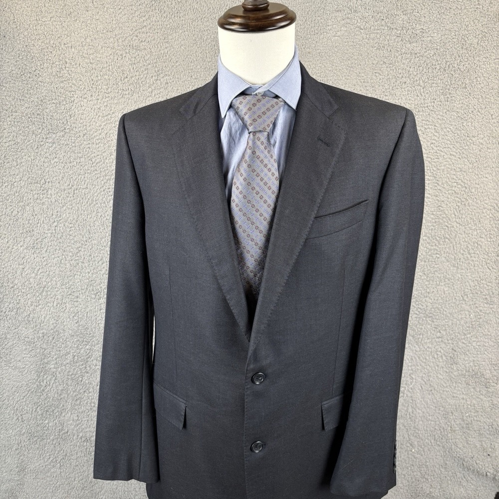 Brooks Brothers Saxxon Blazer Mens 42R Dark Navy Regent Wool Sport Coat Jacket